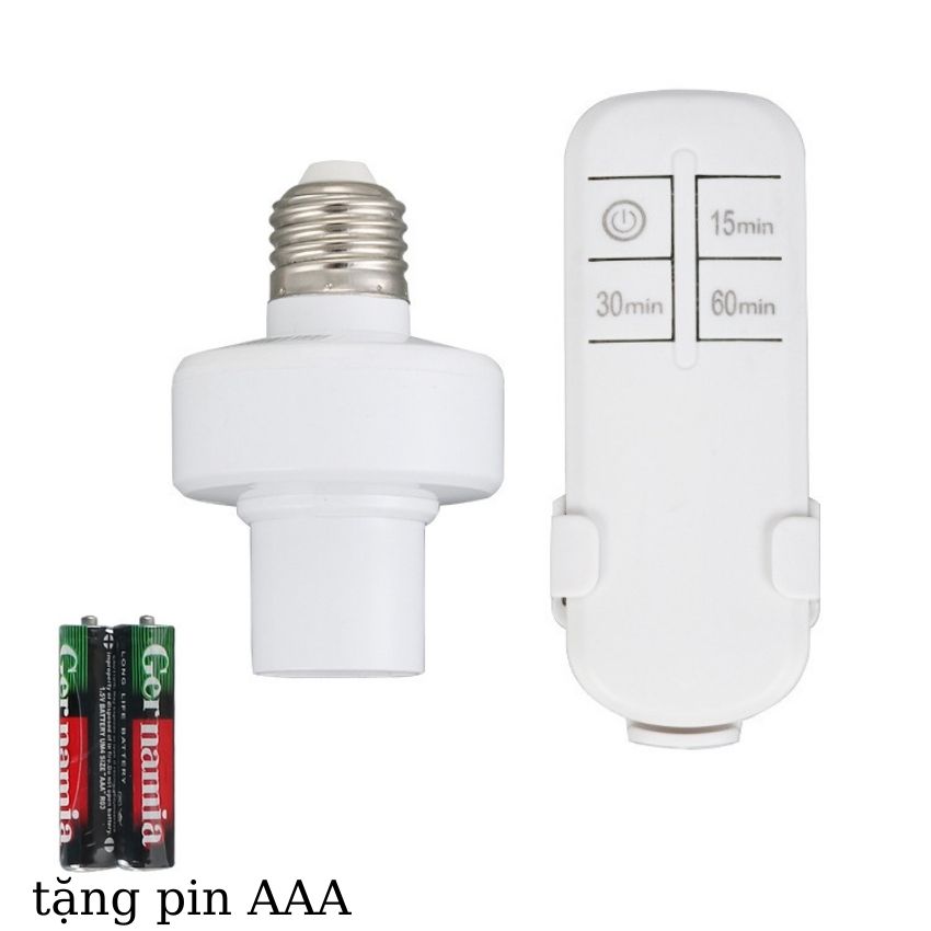 Đui đèn điều khiển từ xa loại đui xoáy E27 phù hợp các bóng đèn Việt Nam chất liệu mạ vàng cao cấp đui đèn cảm ứng đuôi đèn điều khiển từ xa