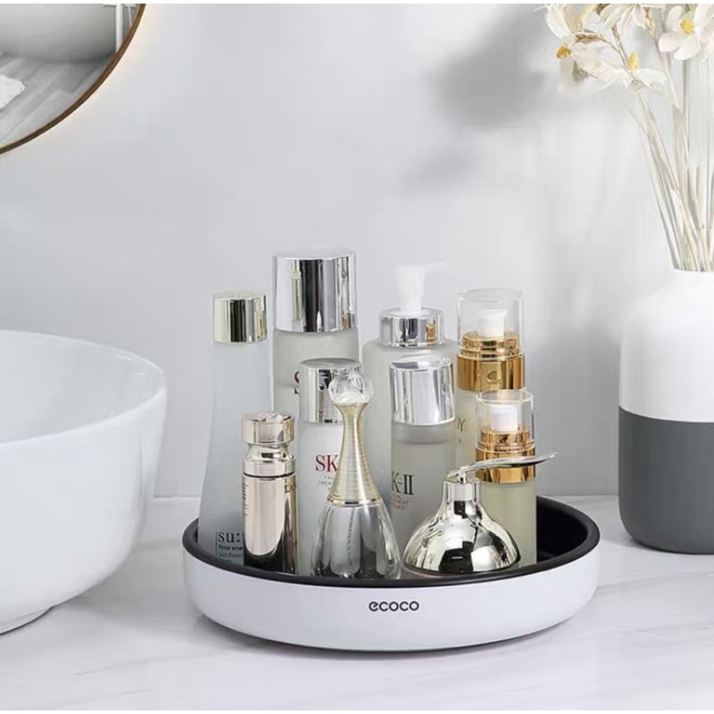 Khay đựng gia vị, mỹ phẩm, để đồ đa năng xoay 360 ecoco thông minh tiện lợi cỡ nhỏ 25cm yoota