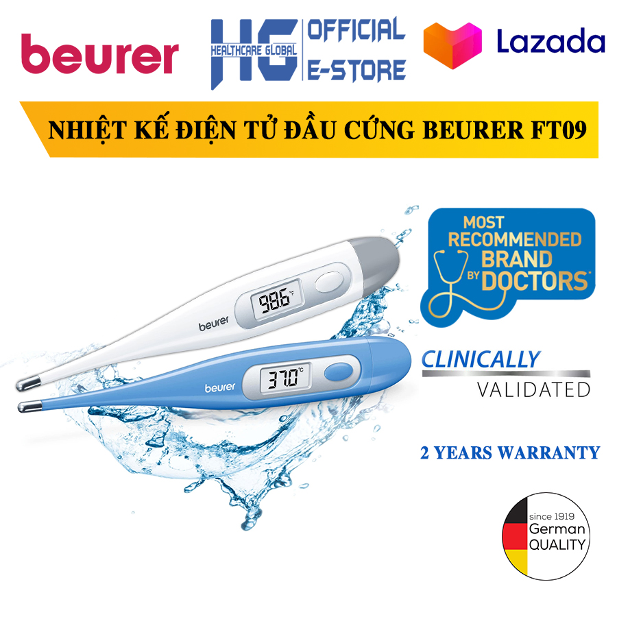 Nhiệt kế điện tử đầu cứng Beurer FT09 Chính Hãng BH 2 năm - Healthcare Global