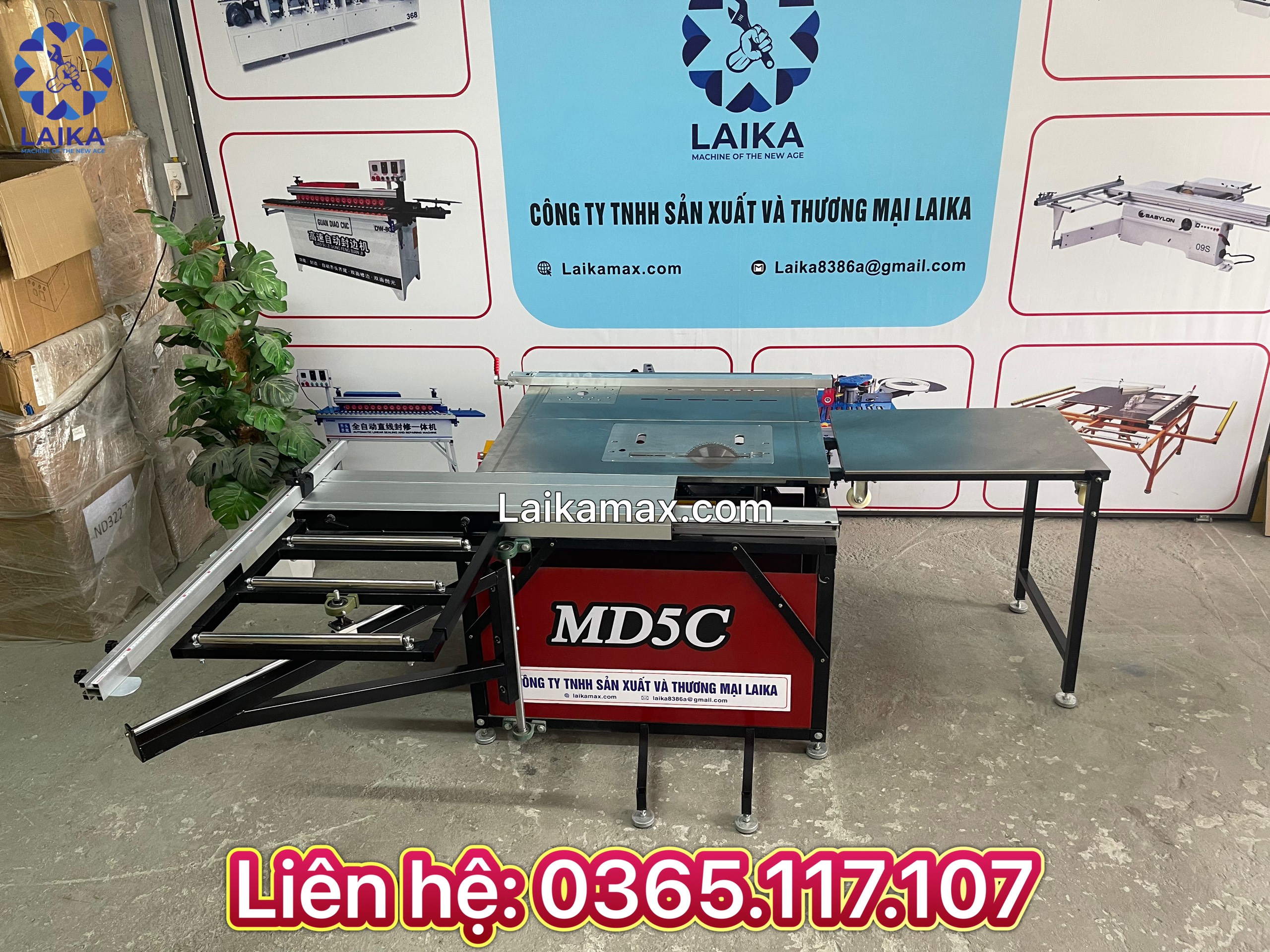 Máy cưa bàn trượt 2 lưỡi mini MD5C máy có thể cắt thẳng, cắt chéo và cắt vát 45 độ đều được