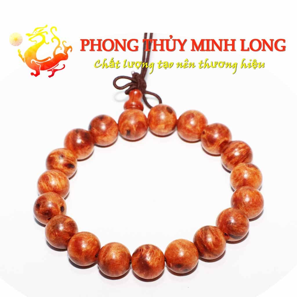 Vòng gỗ nu huyết rồng siêu đẹp size 10 ly hạt tròn