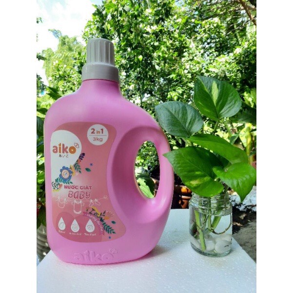Nước giặt Aiko Baby 2 trong 1 hương dịu nhẹ 3000ml