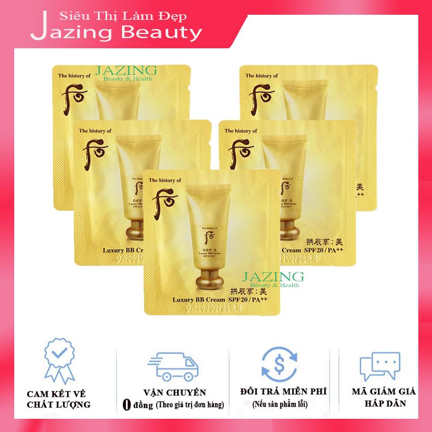 [Hỗ Trợ Ship + Hoàn Tiền 12%] Combo 5 Gói Kem Lót Cao Cấp Whoo Luxury BB Cream SPF20 PA++ 1ml x 5