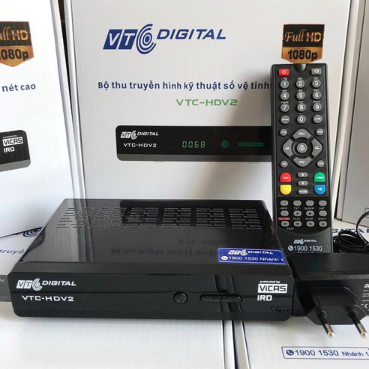 [HCM]Đầu Thu Vệ Tinh VTC HD V2 Sẵn 4 tháng thuê bao