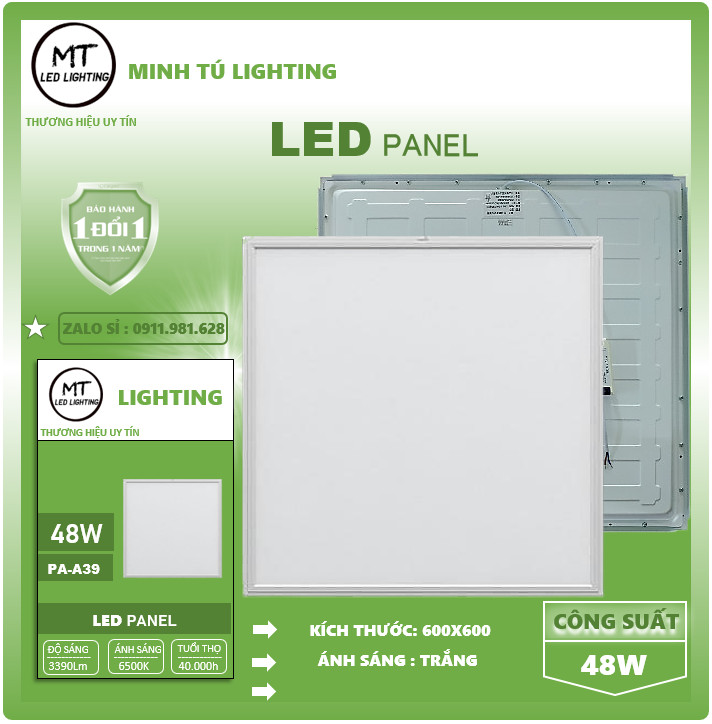 LED ÂM TRẦN PANEL 600x600 48W, CHỈ NHẬN ĐƠN 2 TẤM TRỞ LÊN