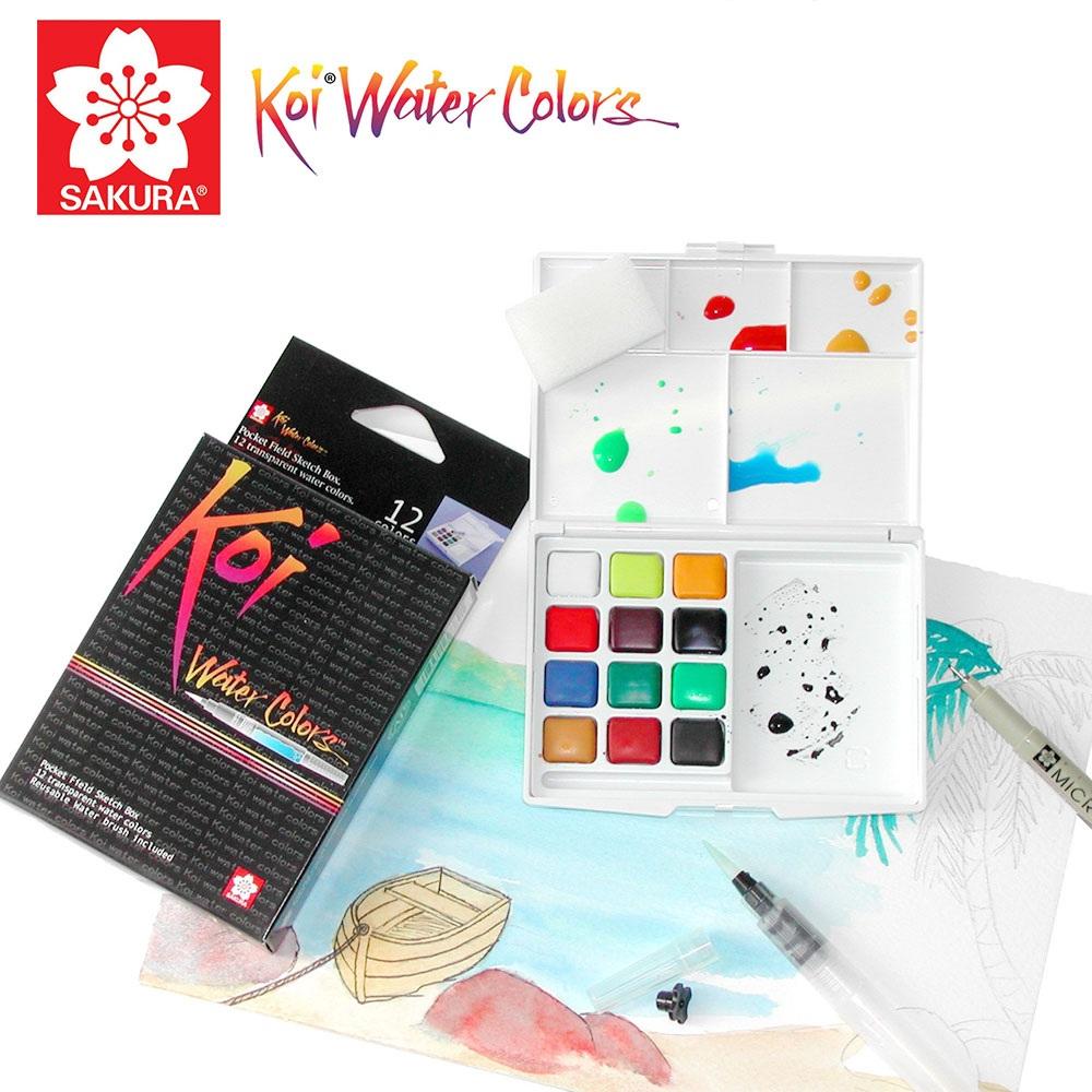Màu Nước SAKURA Koi Watercolor 12 mầu