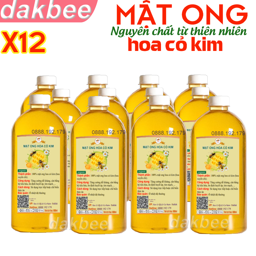 12 Lít mật ong rừng hoa cỏ kim - tăng cường sức khỏe, hệ miễn dịch -[greenflash]