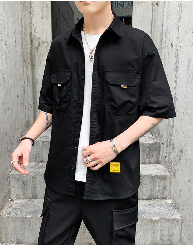 [HCM]áo sơ mi nam đẹp MO THING tay ngắn mùa hè from rộng phong cách hàn quốc