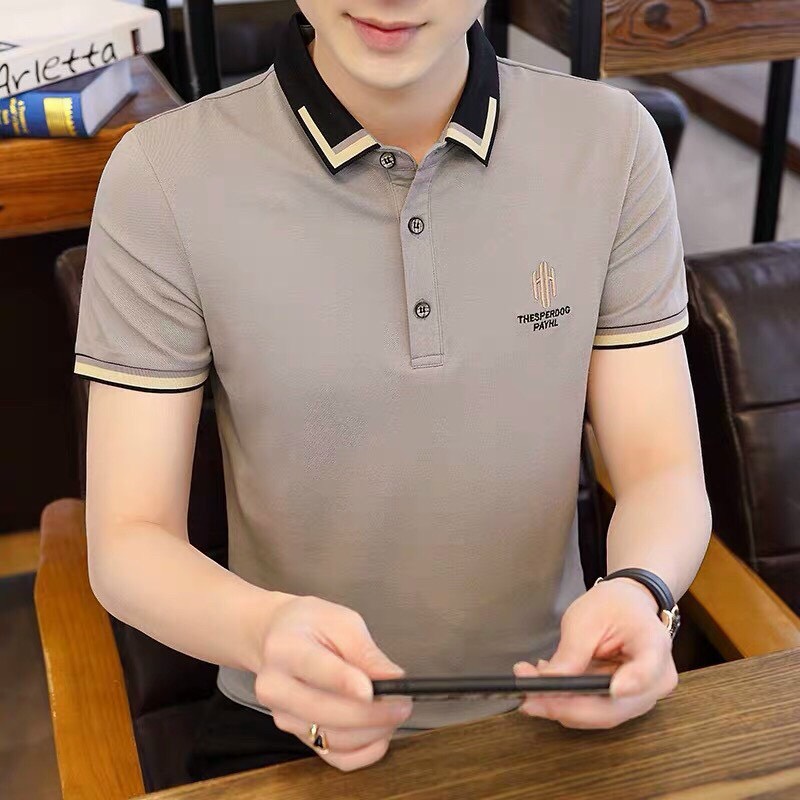 ÁO THUN POLO NAM CỔ BẺ THỂU LOGO ĐẸP, KIỂU DÁNG LỊCH LÃM, ÁO THUN NAM CAO CẤP  AMISHASHOP98B PL07
