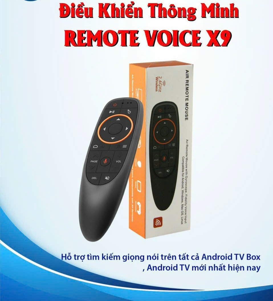 Chuột bay điều khiển bằng giọng nói remote voice x9 dành cho tất cả thiết bị android box,smart tv, pc,tablet...
