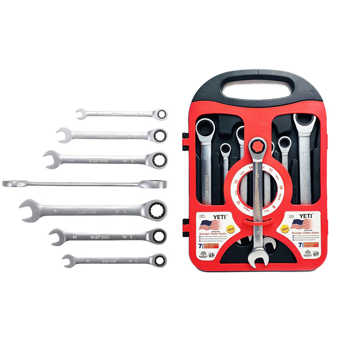 Cờ lê vòng miệng tự động - Bộ cờ lê 7 món đa năng 8-19mm