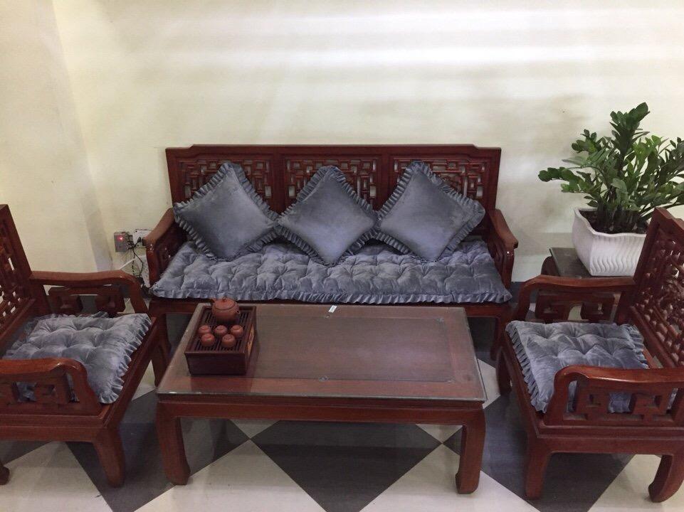 Gối Tựa Lưng Ghế Có Viền - Chần bông Dày Dặn