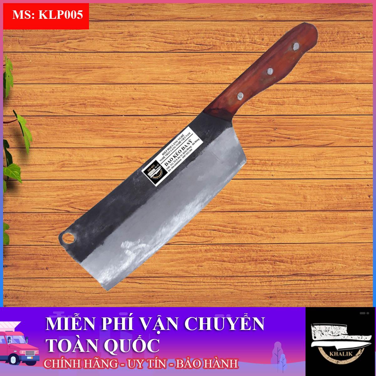 Dao phở chặt, dao chặt nhà bếp cán gỗ ốp cong, dao nhíp xe - dao Đa Sỹ - Khánh Linh - KLP005