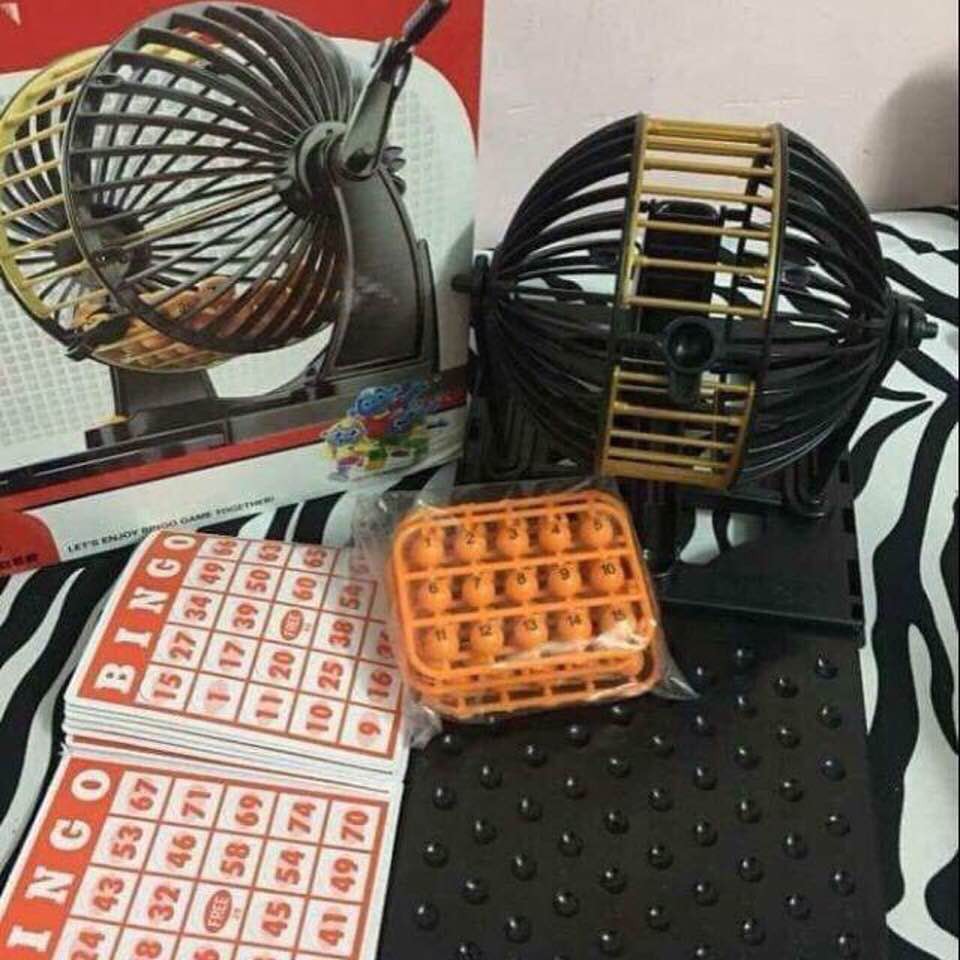 (LOẠI TỐT) BỘ ĐỒ CHƠI LÔ TÔ BINGO 75SỐ LỒNG QUAY NHỰA, BINGO LOTO XỔ SỐ MAY MẮN - BỘ ĐỒ CHƠI VUI NHỘN, LOTO CHƠI TẾT