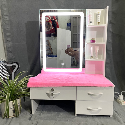 Bàn trang điểm ngồi bệt có đèn led-cao 1m ngang 71cm_nhựa đài loan hàng dầy-miễn ship HCM