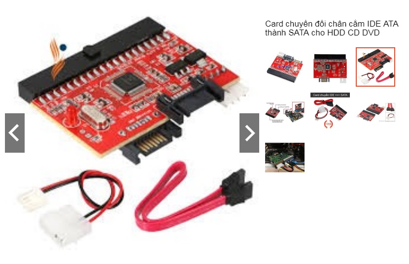 Card chuyển đổi ata thành sata cho ổ cứng pc