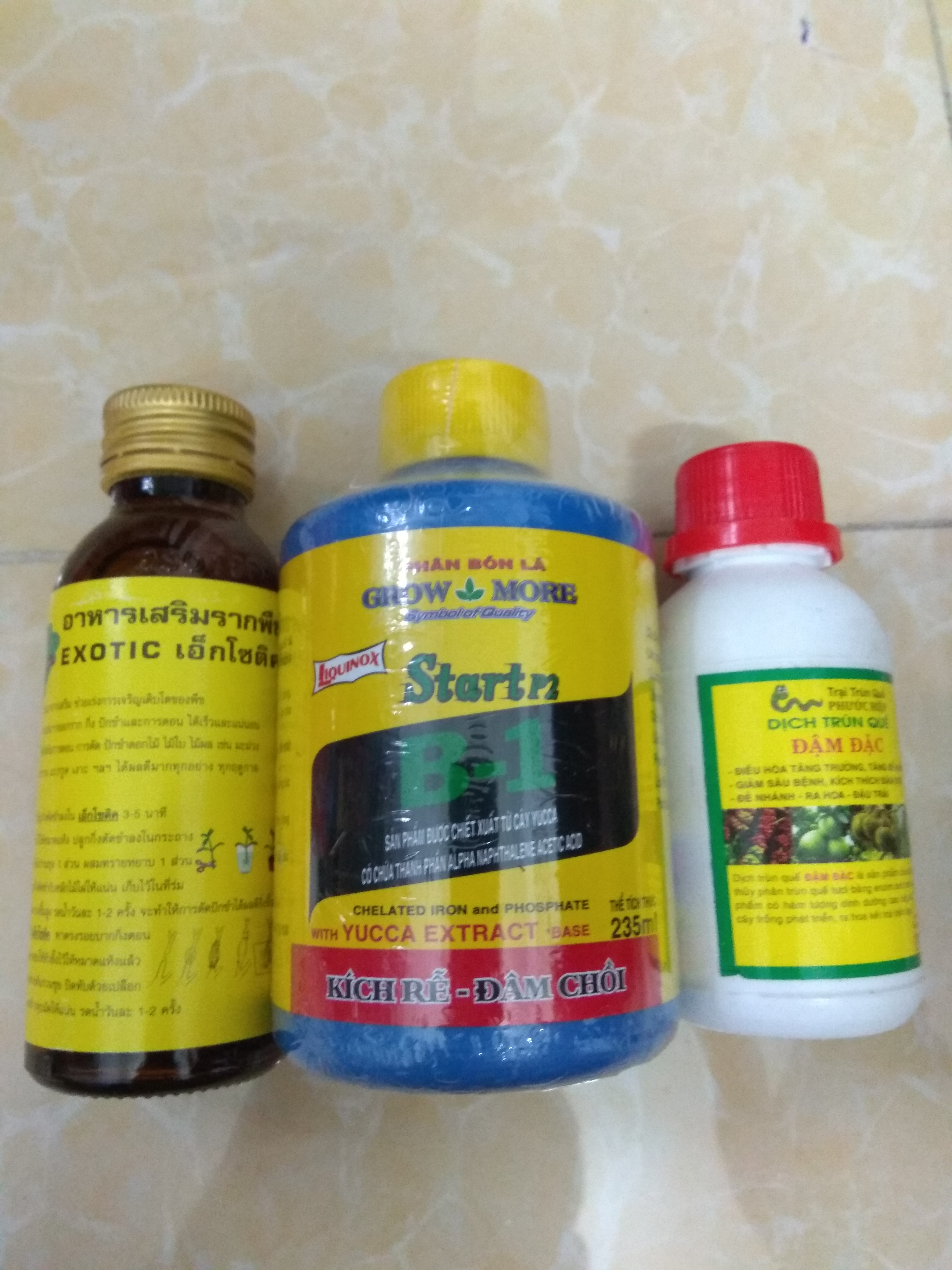 Combo kích rễ dưỡng cây Exotic - B1 Grow more 235ml tặng chai dịch trùn quế đậm đặc 105ml