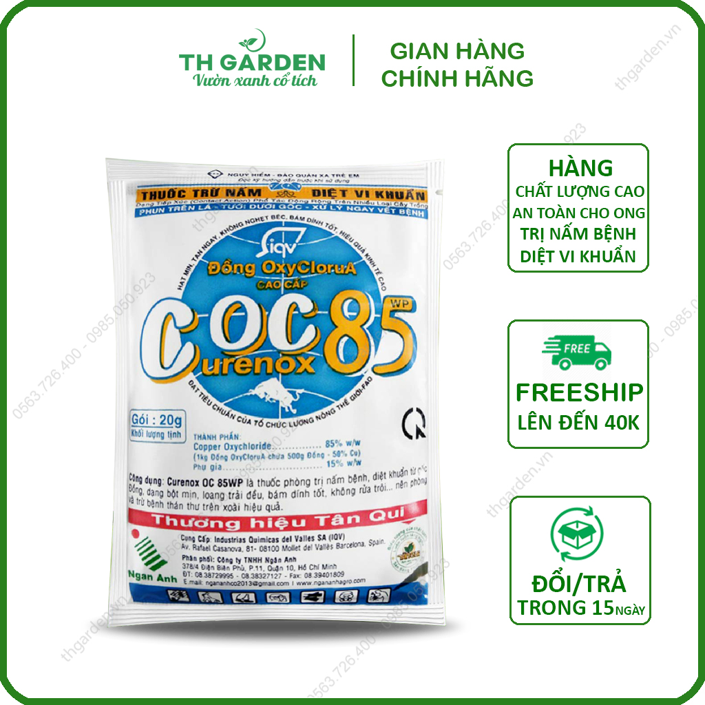 Sản Phẩm Phòng Trừ Nấm Coc85 (Curenox OC 85WP)