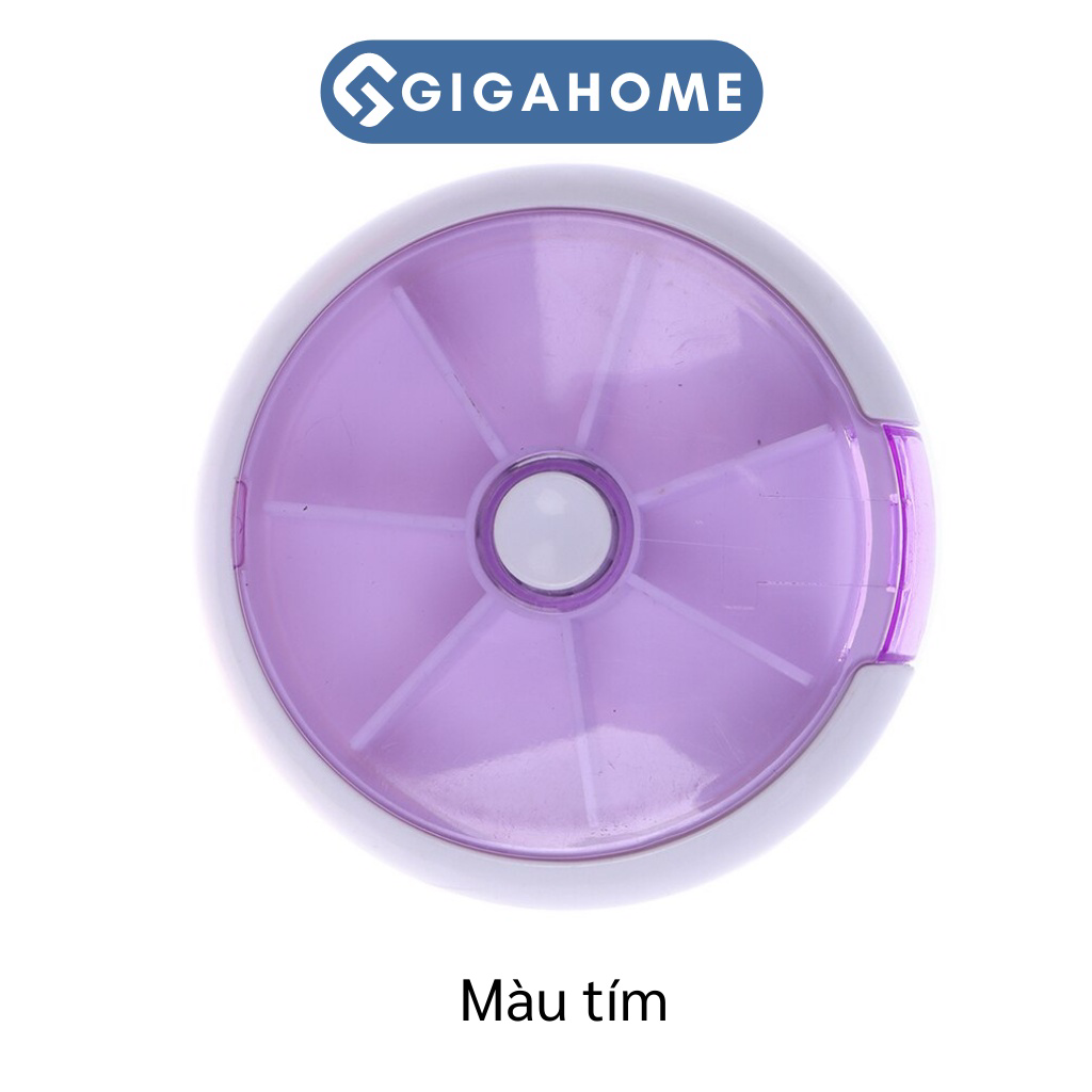 Hộp Đựng Thuốc Hình Tròn Chia 7 Ngày GIGAHOME Tiện Lợi, Dễ Dàng Mang Theo 4337