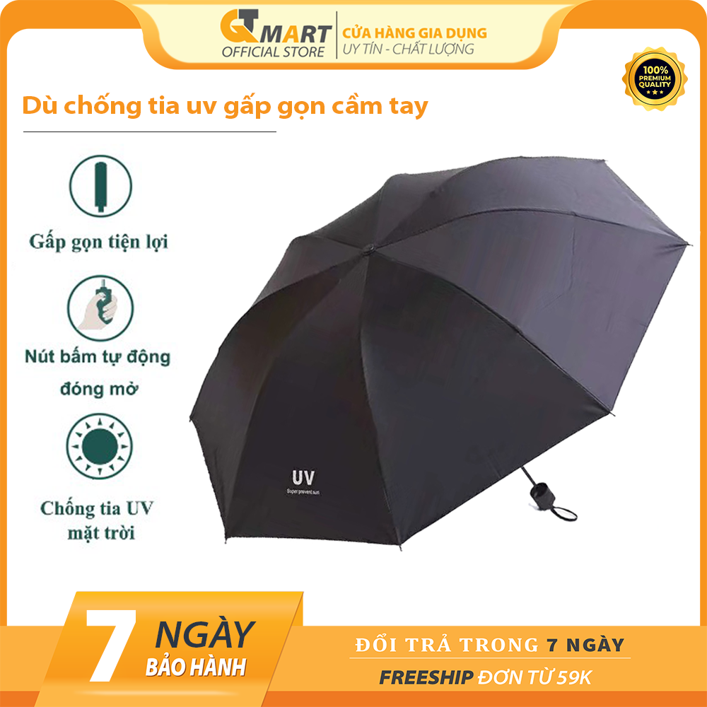 Ô dù che mưa đi nắng cao cấp gấp gọn chống tia uv chất liệu vải dù chống nhăn, dù gấp gọn mini giá rẻ, dù gấp gọn tự động cao cấp