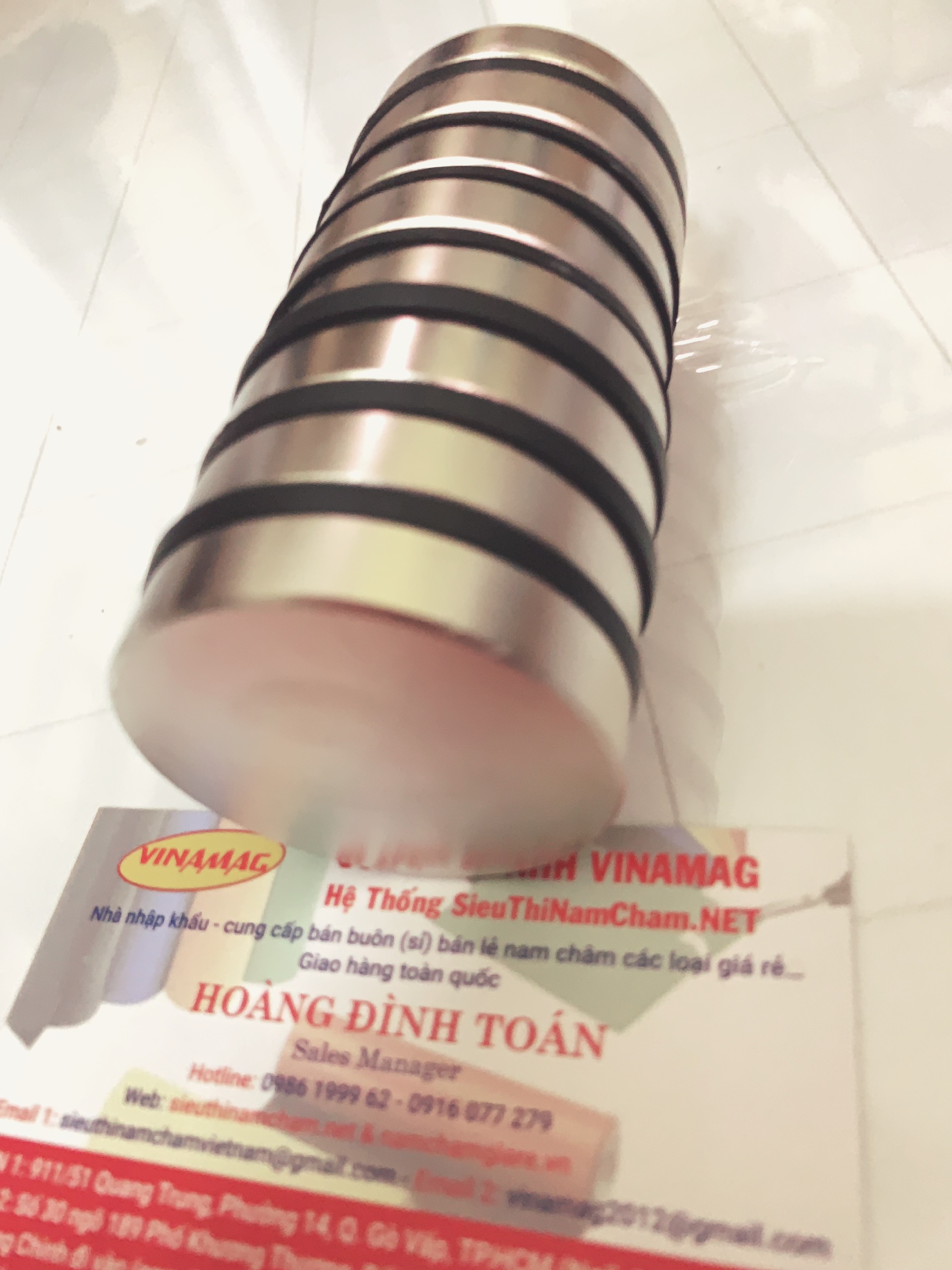 Nam châm viên đất hiếm 50x10mm loại nam châm đất hiếm