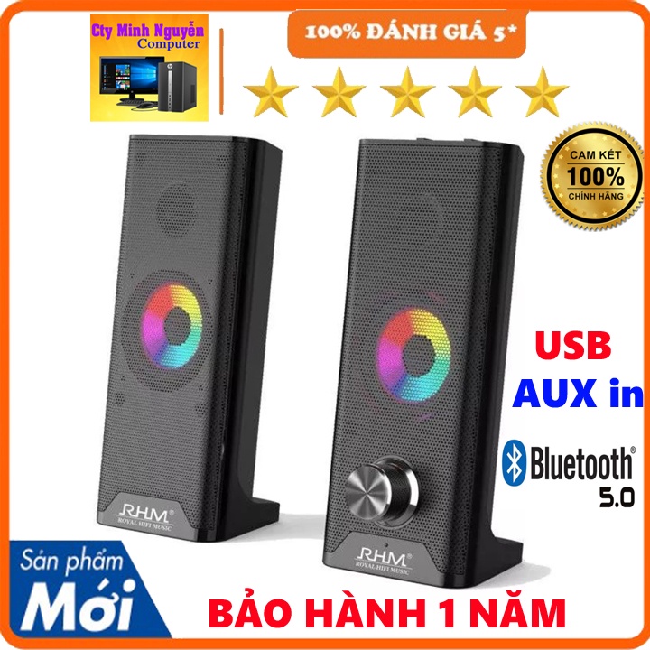 Loa bluetooth rhm rm -116bt 2.0 công suất 3w, kết nối usb, aux bh 12 tháng