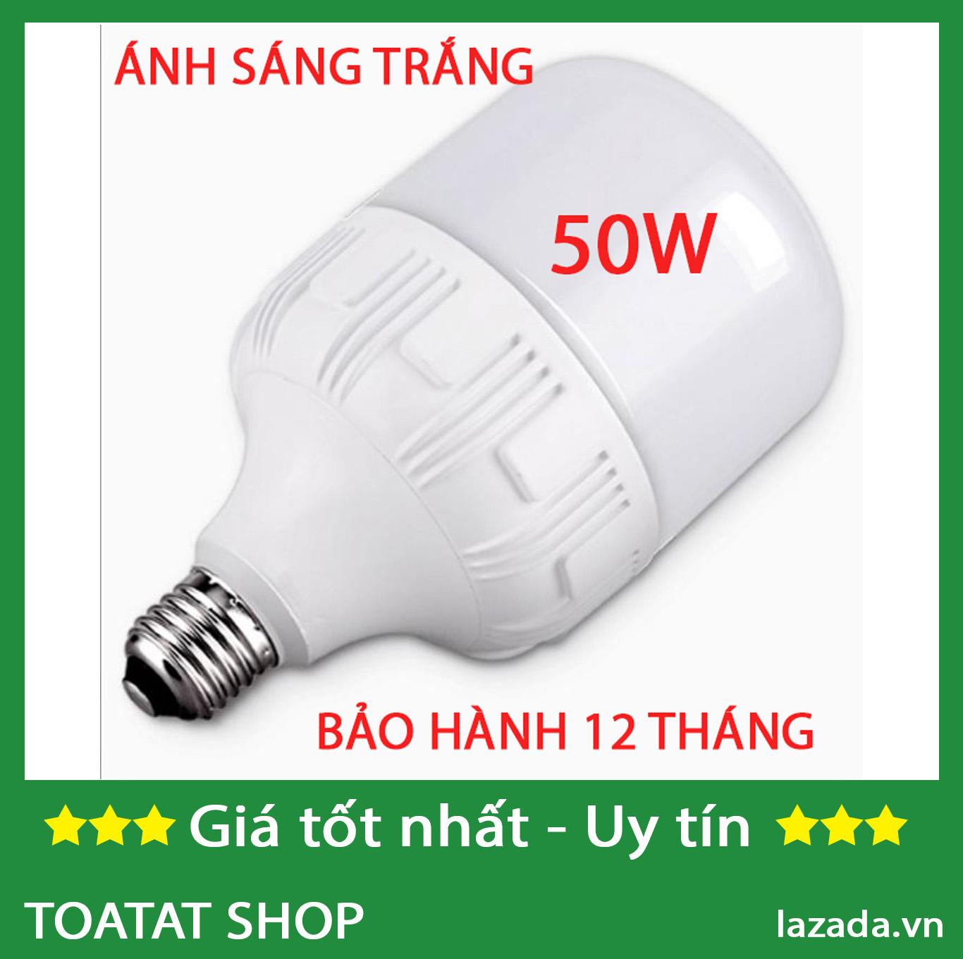 [Combo Sĩ] Bộ 10 Bóng đèn led trụ 50w (trắng)