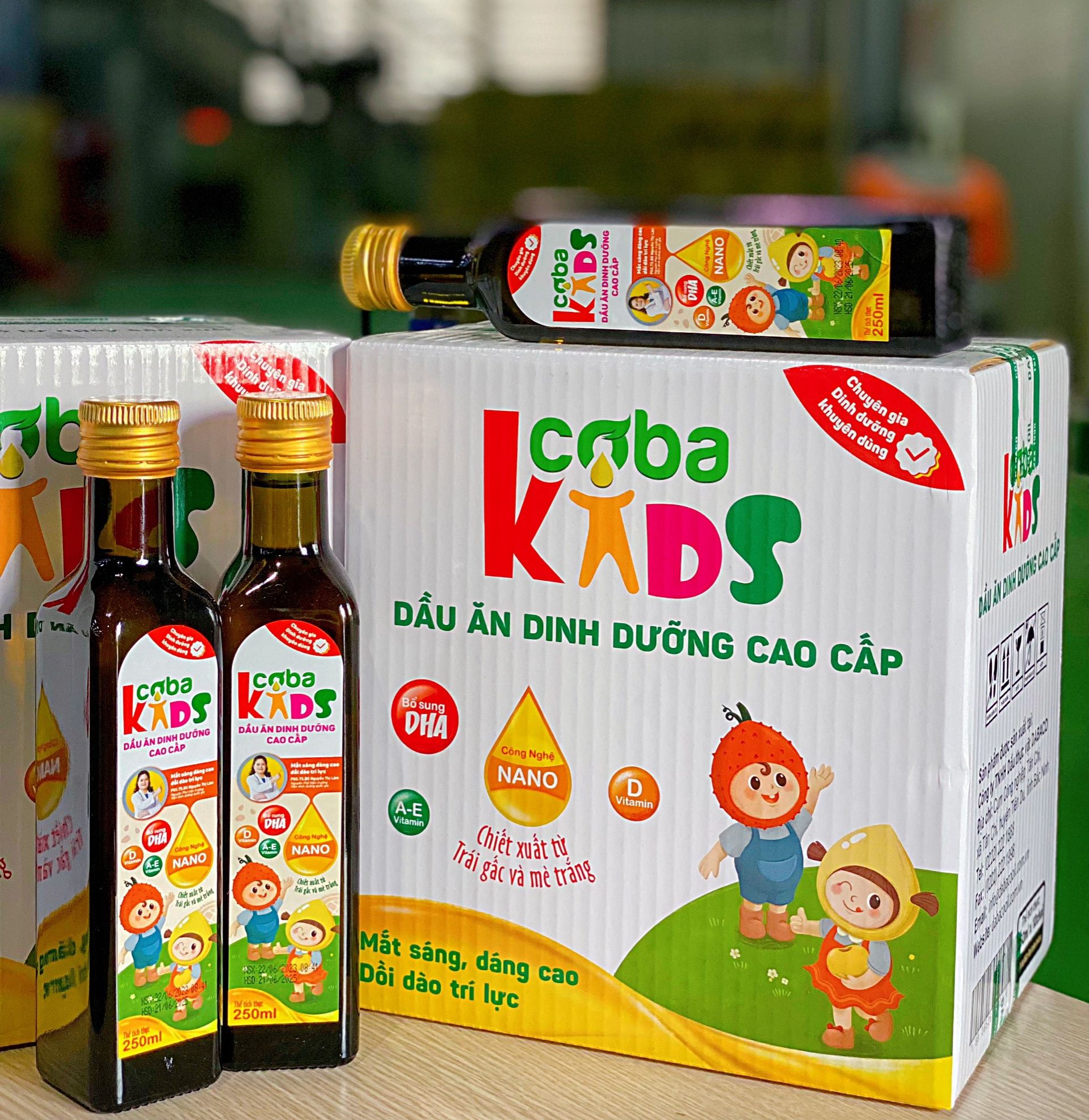 GIẢM 30% Combo 2 chai Dầu ăn dinh dưỡng cao cấp dành cho trẻ em CobaKids