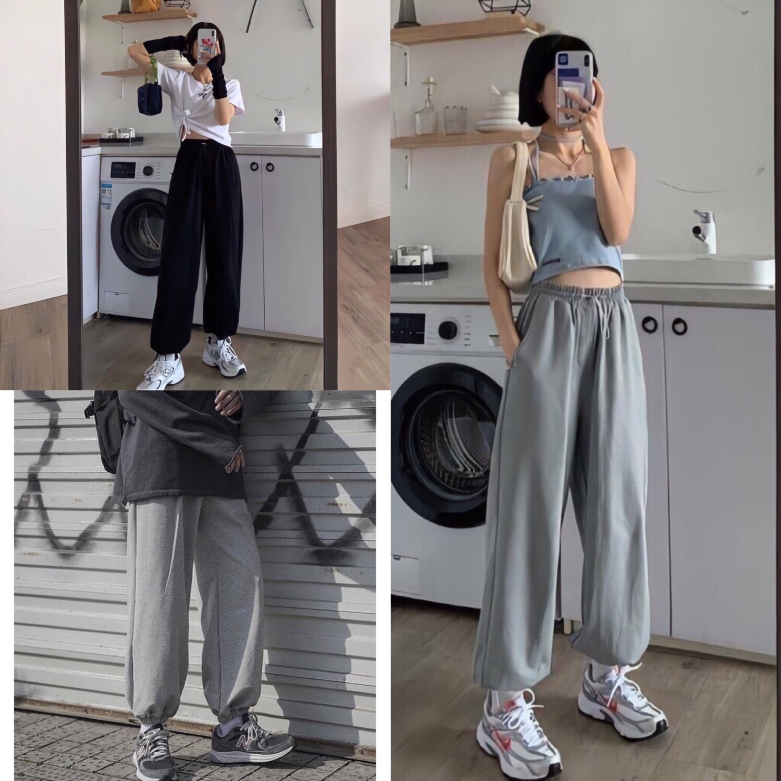 Quần jogger trơn bó ống chun 2 màu hot trend/ Quần nỉ bông ống thụng Unisex