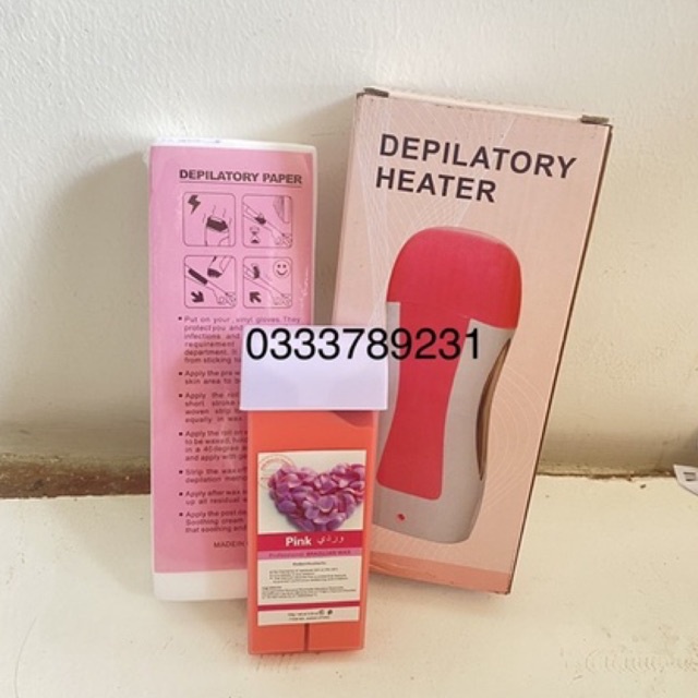 Combo triệt lông cầm tay tiện lợi, sạch sẽ gồm máy wax lông+ sáp thanh và giấy