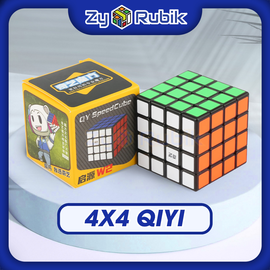 Rubik 4x4 qiyi qiyuan w2 black màu đen - rubic qiyi 4 tầng qiyuan w2 black sticker - zyo rubik
