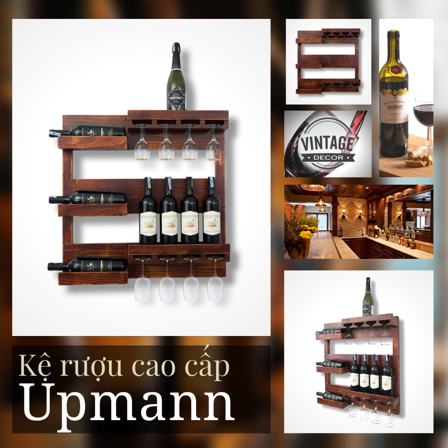 Kệ Rượu Treo Tường KR29