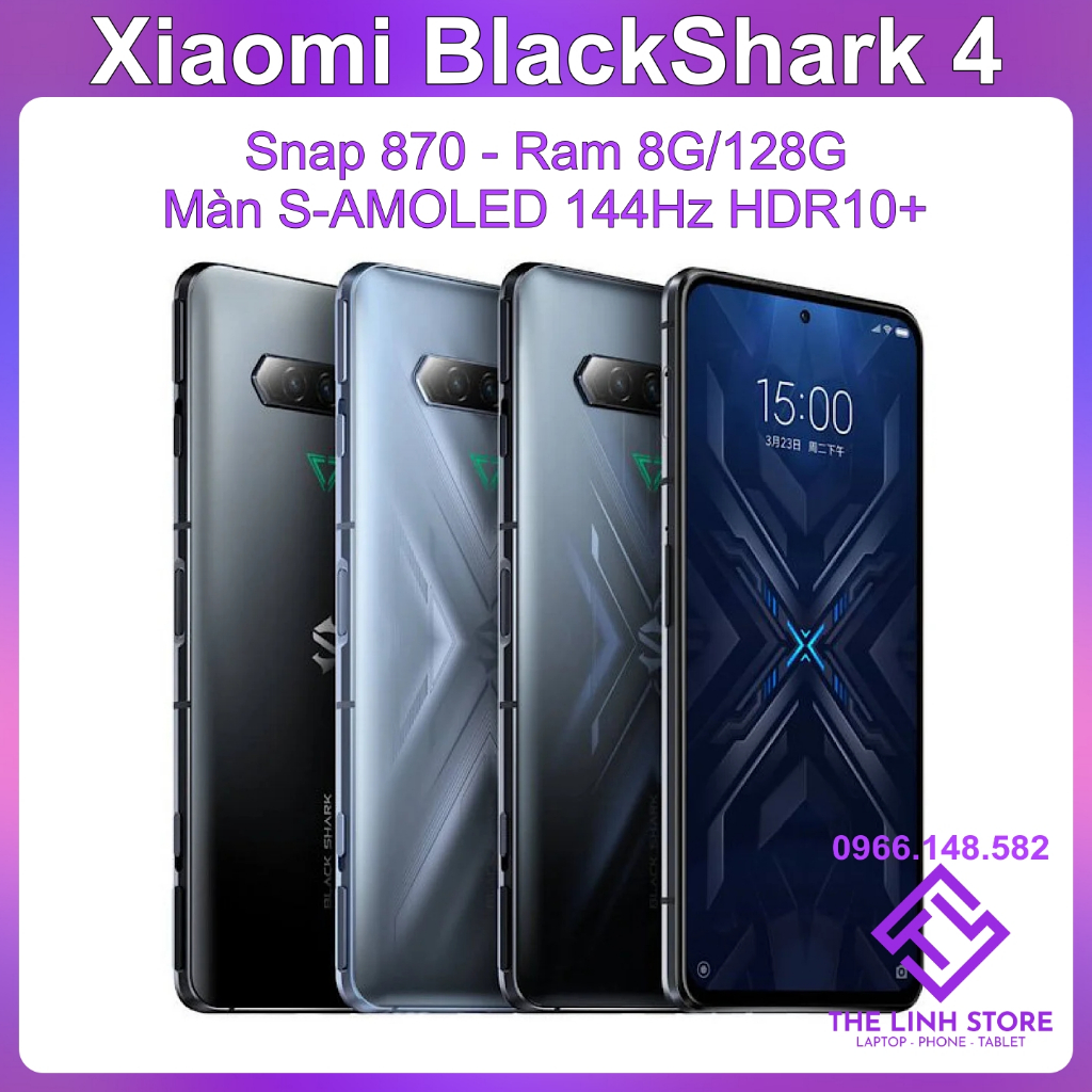 Điện thoại xiaomi black shark 4 màn amoled 144hz - snaρ 870