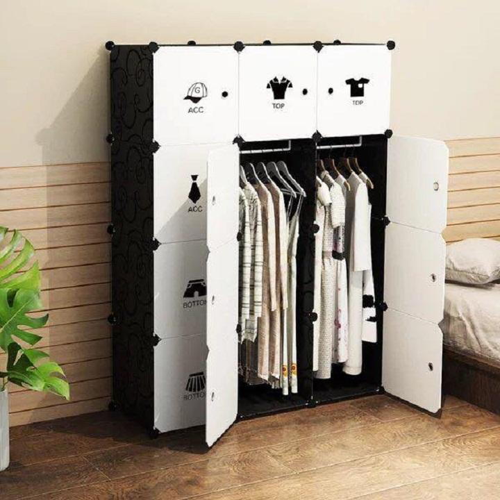 Tủ nhựa ghép - tủ đựng quần áo – 12 ô