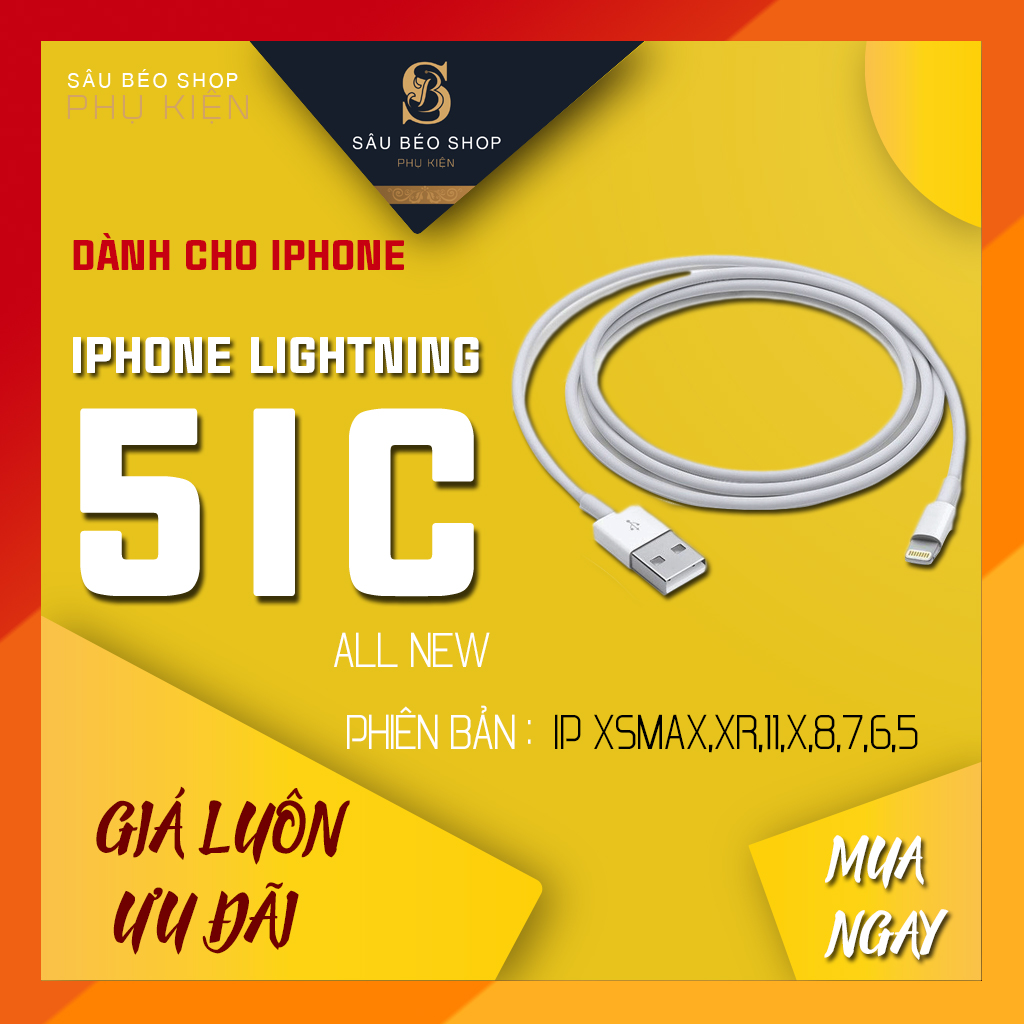 Dây cáp sạc iphone Lightning 5ic zin đan lưới sạc nhanh cho iphone 5/6/7/8/X,XR,Xs Max