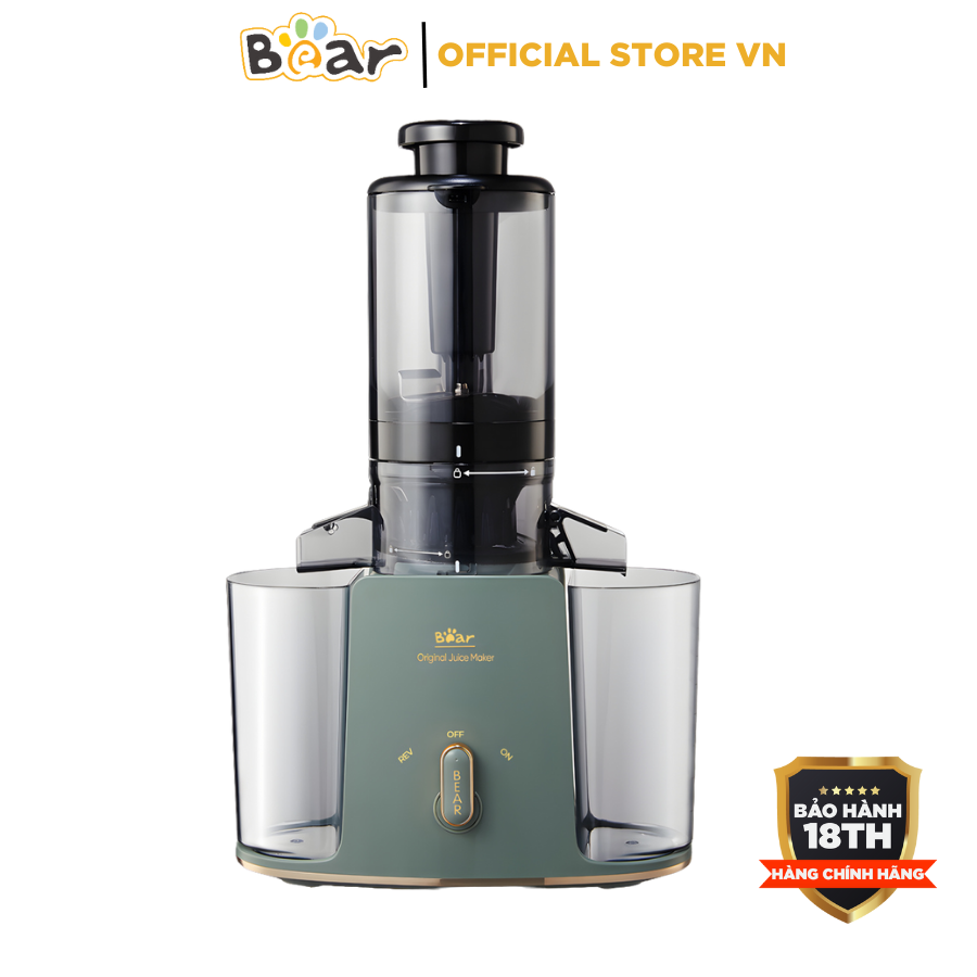Máy ép chậm đa năng bear yzj-d01y6 700ml, công suất 100w, máy ép hoa qủa, ép nguyên trái, hàng chính hãng, bảo hành 18 tháng