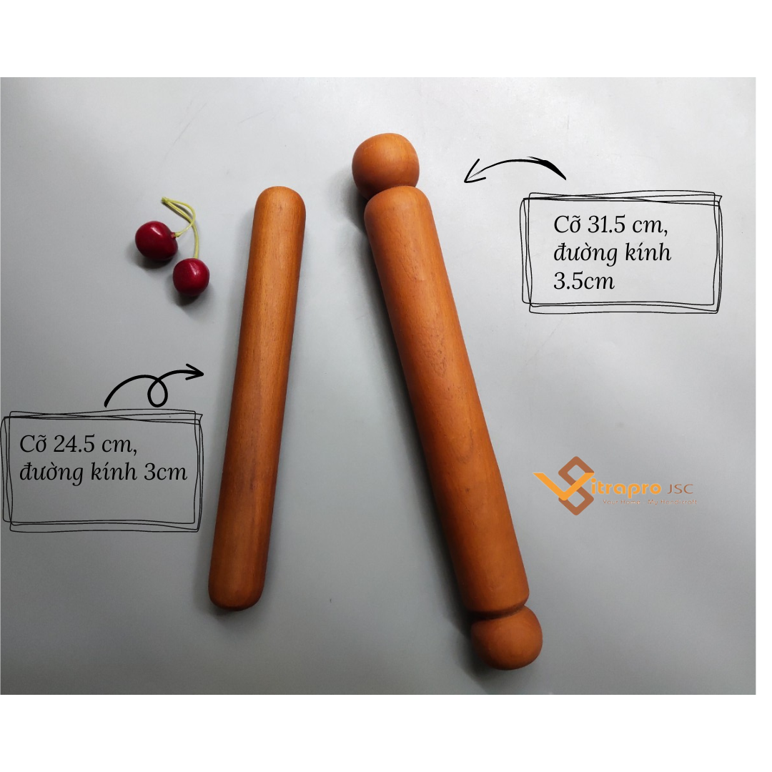 Cán lăn bột ,cây lăn bột làm bánh ngọt, bánh mỳ cỡ lớn nhỏ