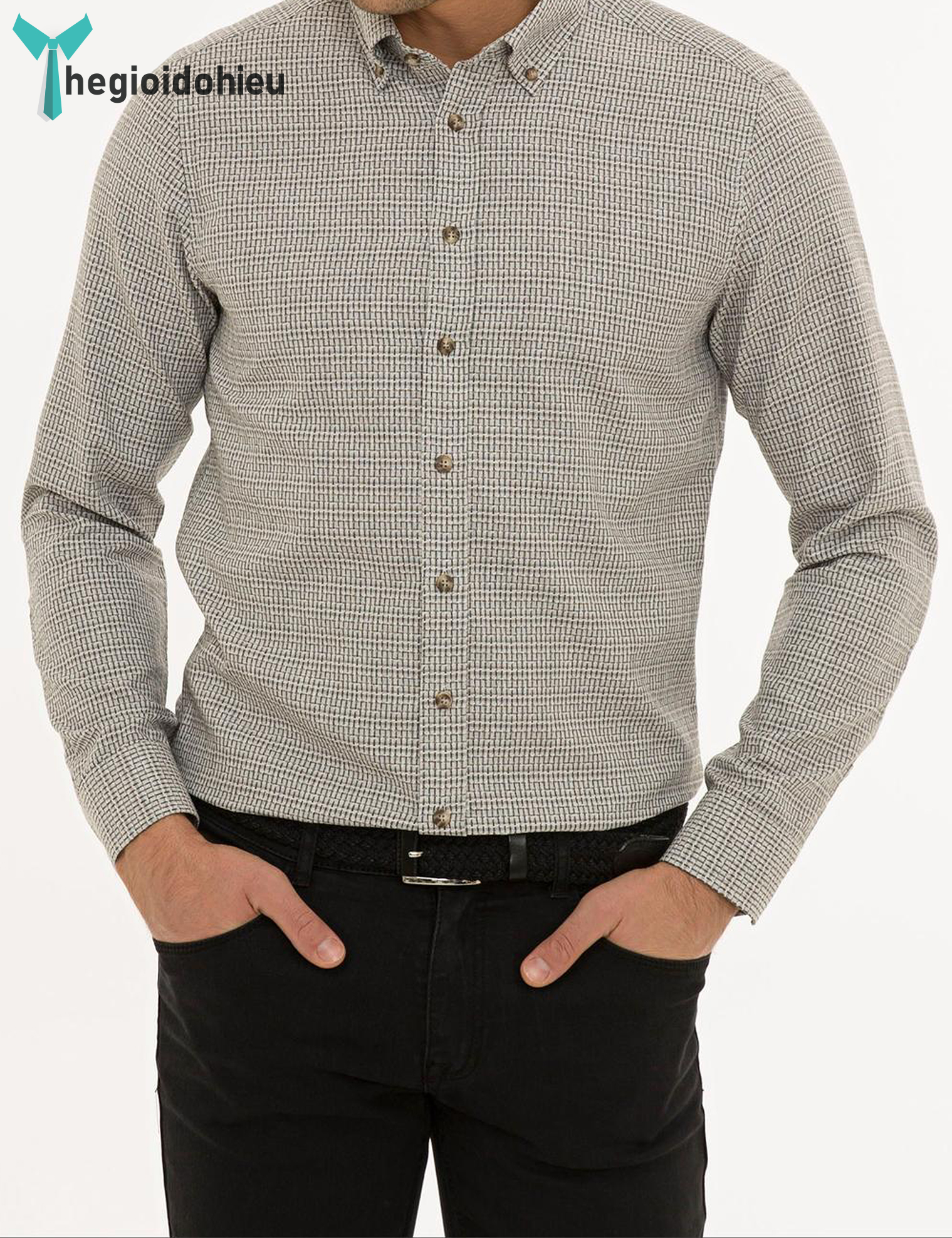 (Mẫu Mới 2024) Áo sơ mi nam dài tay Pierre Cardin PCLShirt117 (Vàng nâu họa tiết) - Hàng nhập khẩu - Không túi