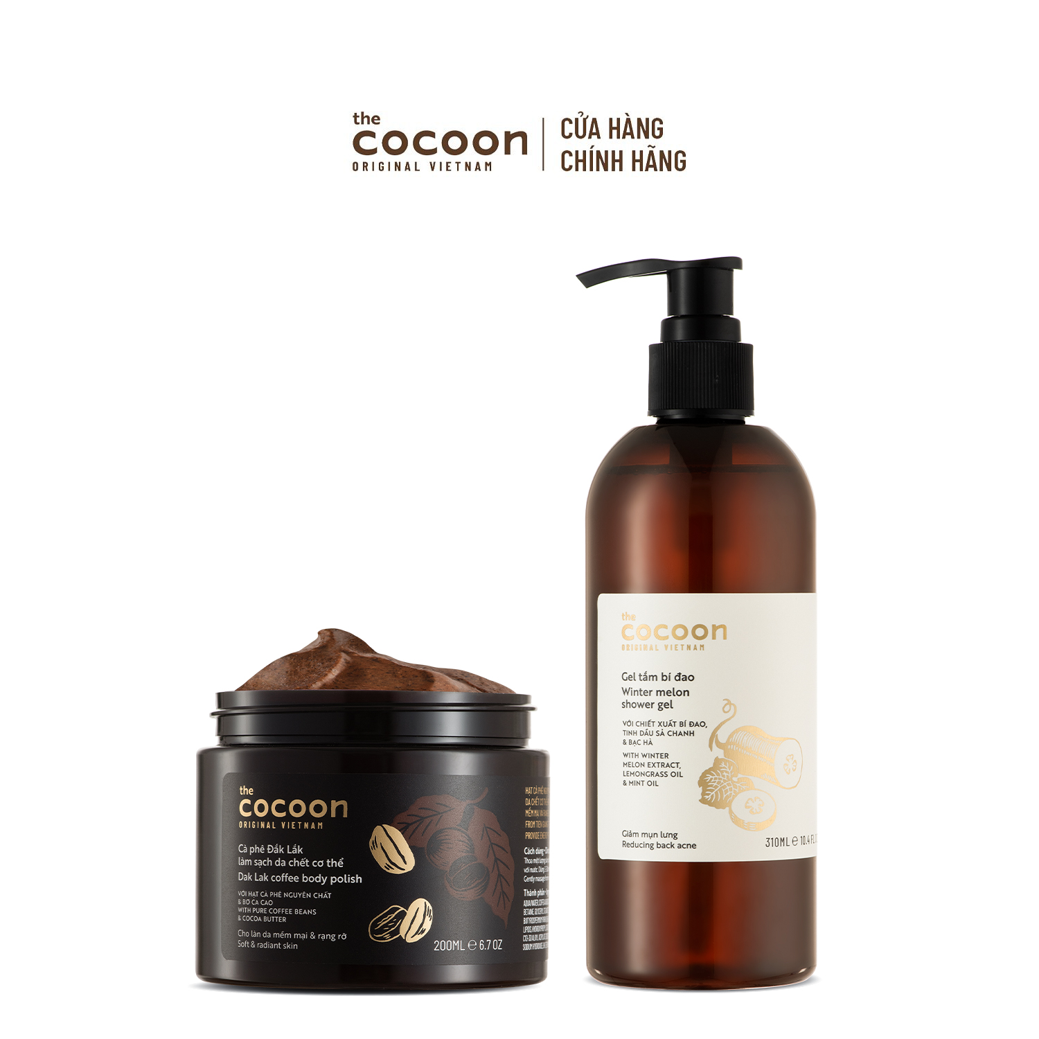 Combo body sáng mịn sạch mụn Cocoon