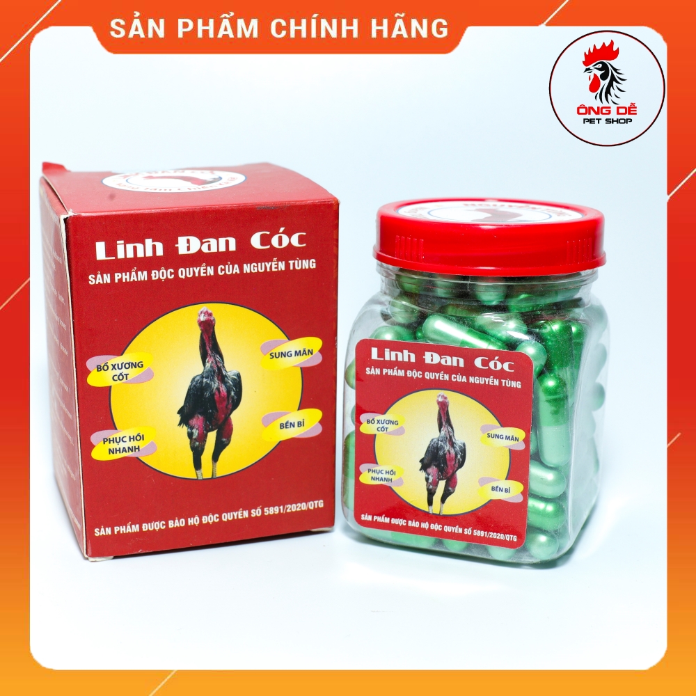 LINH ĐAN CÓC chắc khỏe gân cốt, gân gối dẻo dai cho gà đá, gà đòn, gà tre 1 HỘP 120 VIÊN