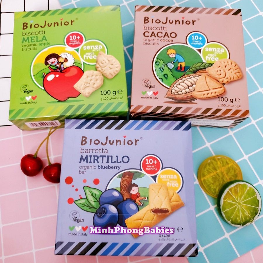 Bánh ăn dặm hữu cơ cho bé bio junior 100g