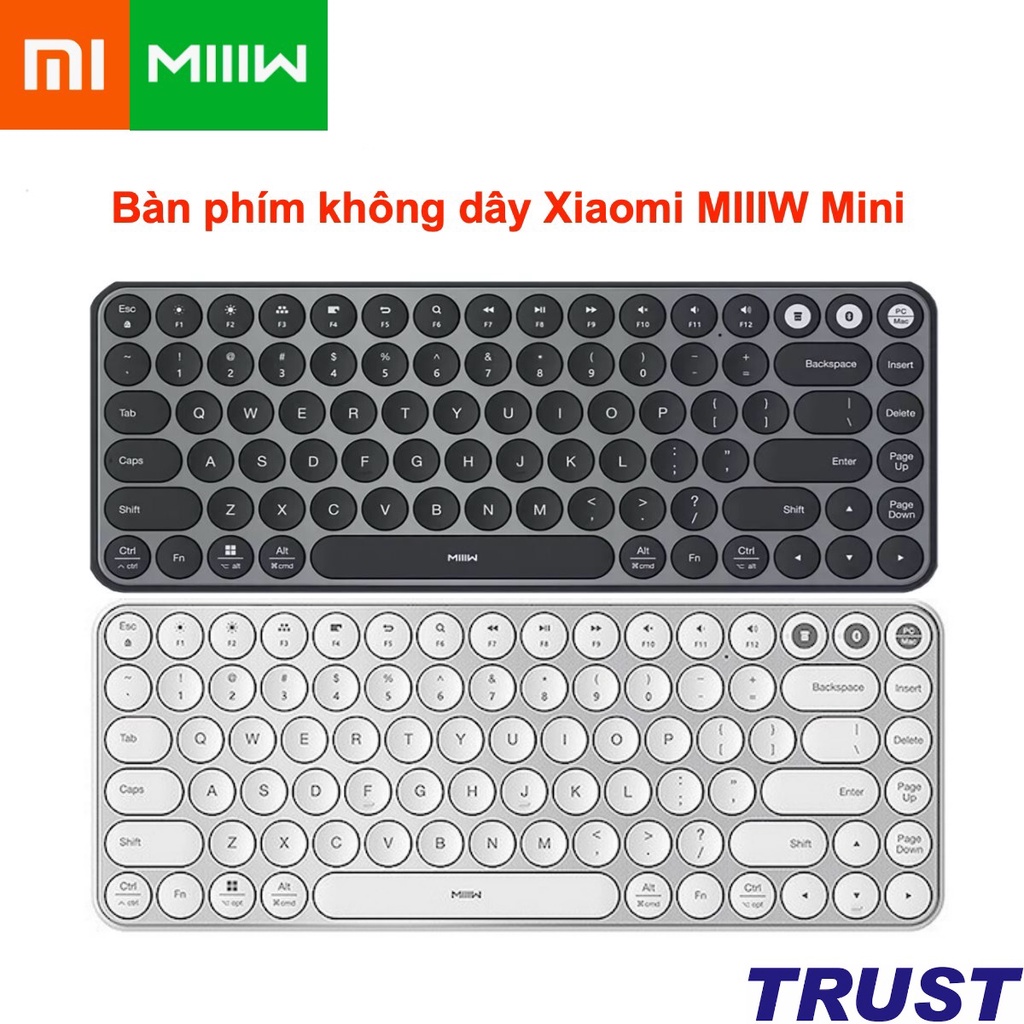 Bàn phím không dây Xiaomi MIIIW Mini Bluetooth & 2.4GHz hai chế độ 85 MWXKT01 -Bàn phím bluetooth Xiaomi MIIW Mini 85