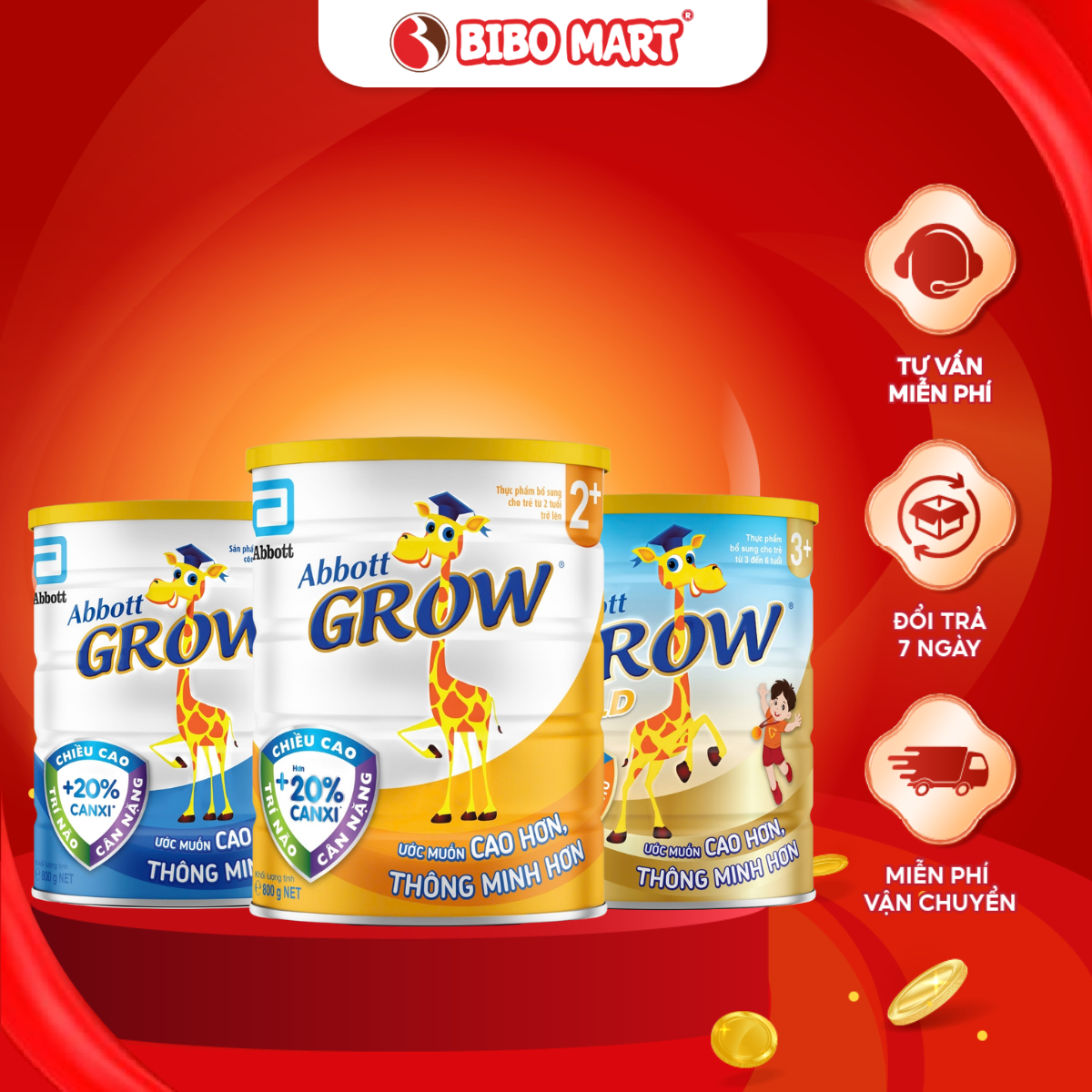 Sữa Abbott Grow Gold hương vani 800g (giao bao bì ngẫu nhiên)
