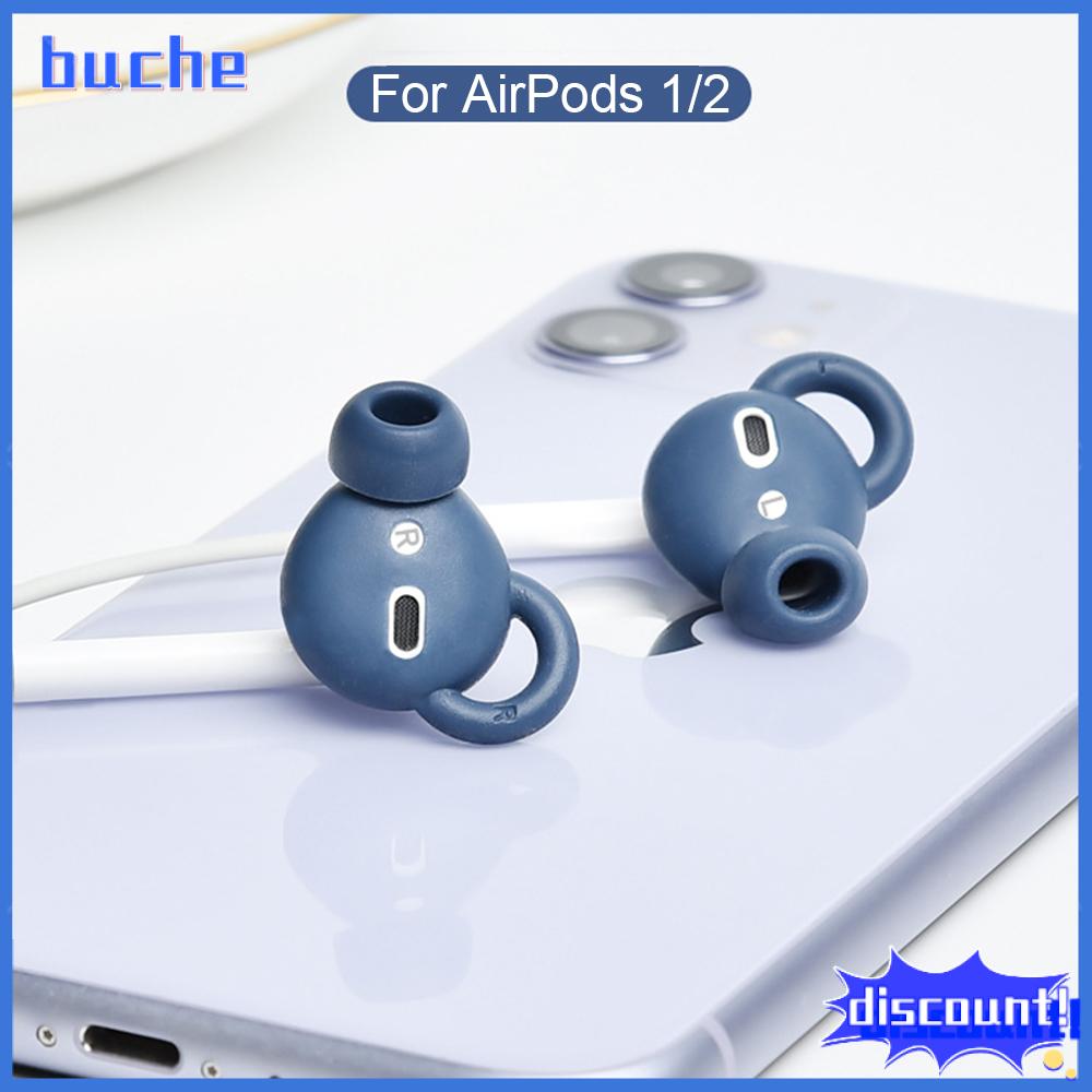 1 Cặp Vỏ Silicon Bọc Tai Nghe Nhét Tai Bằng Silicon Mềm Có Tai Nghe Lưu Trữ Pouch Phụ Kiện Tai Nghe Bluetooth Cho Apple Airpods 1/2