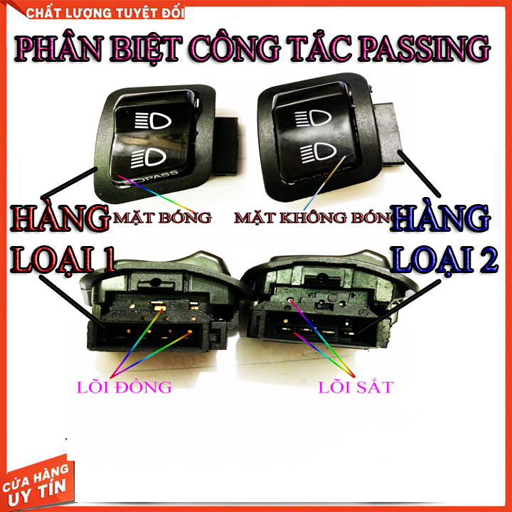 CÔNG TÁC PASSING SH CHO HONDA MỚI ( HÀNG LOẠI 1 LÕI ĐỒNG)