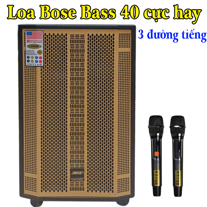 Loa kéo 4 tấc 3 đường tiếng cực hay, gồm 2 micro cao cấp