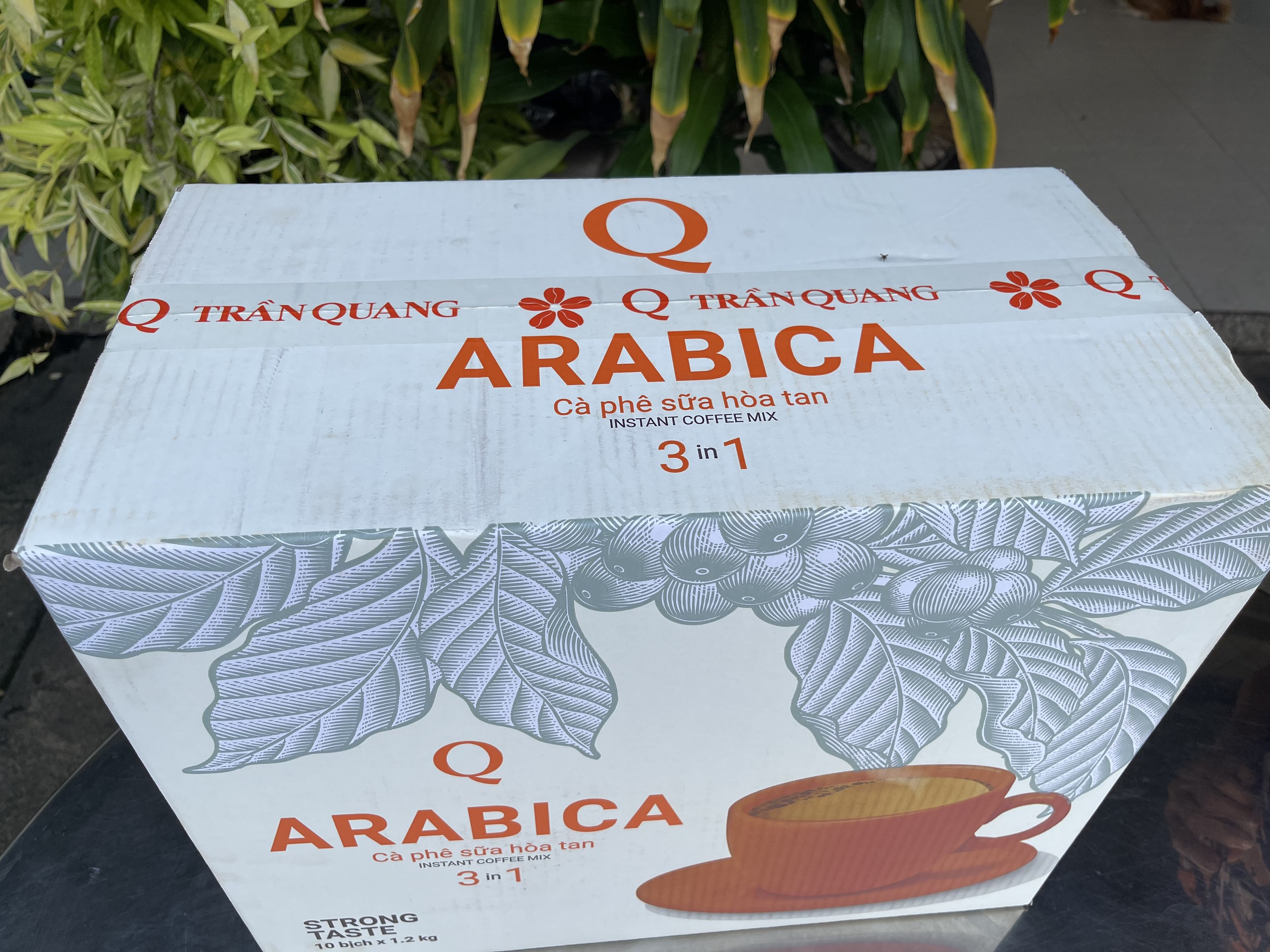 Cà phê sữa hòa tan TRẦN QUANG arabica 3in1 Quyn thùng 13.2kg x 10 bịch 1.2kg