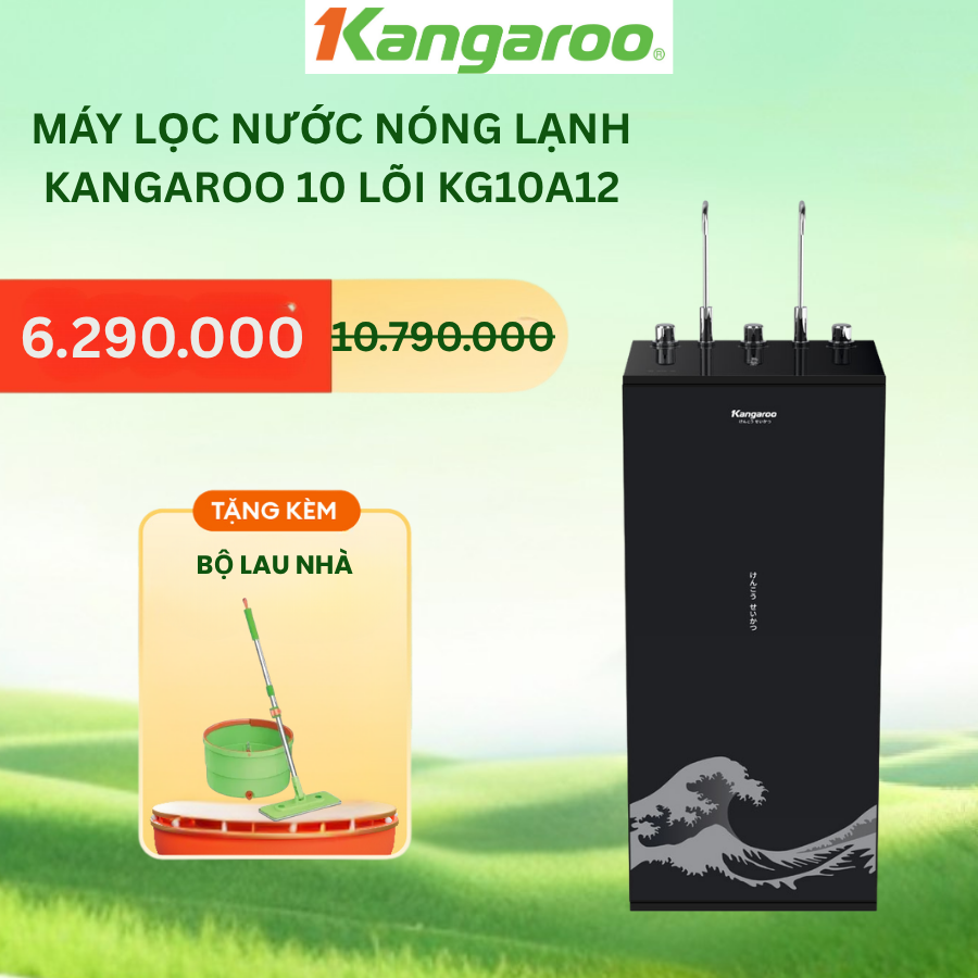 [LẮP ĐẶT MIỄN PHÍ] Máy lọc nước RO nóng nguội lạnh Hydrogen Kangaroo KG10A12 10 lõi