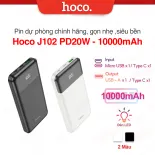 Pin dự phòng Hoco J102 sạc nhanh chính hãng giá rẻ dung lượng cao 10000mAh,sạc nhanh cổng Type-C PD20W, USB PD18W