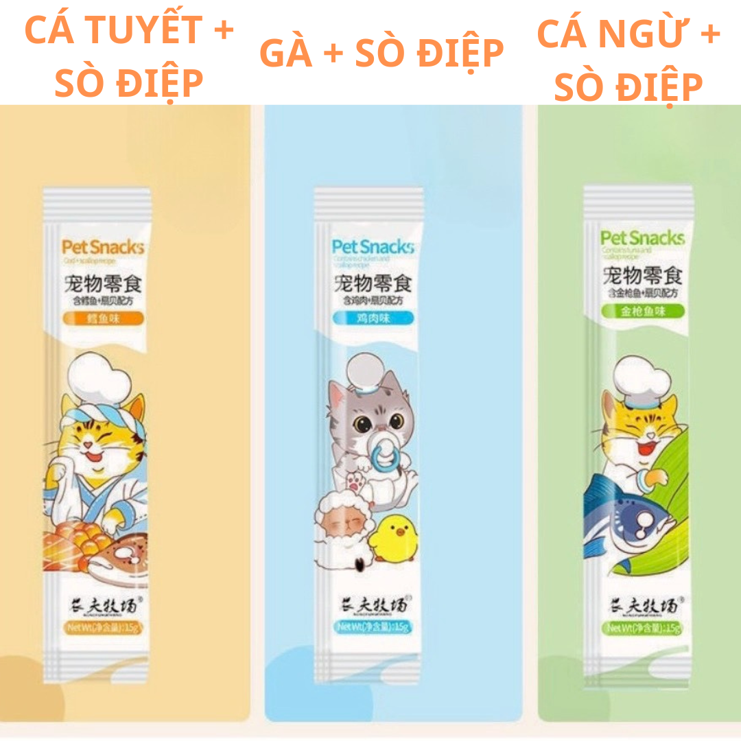 Súp thưởng chibi, masti thơm ngon cho mèo